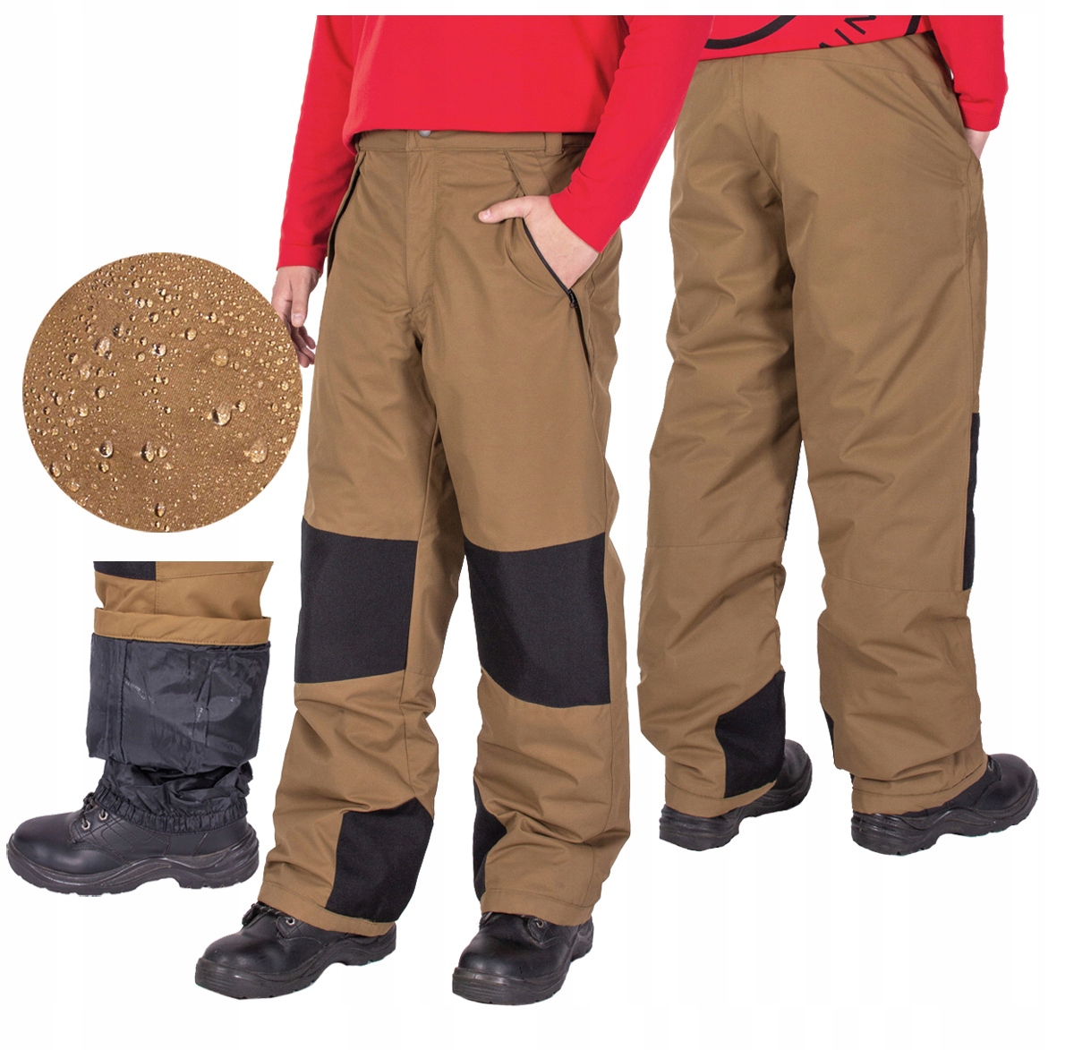 Spodnie narciarskie snowboard Męskie termiczne Firi brązowe L