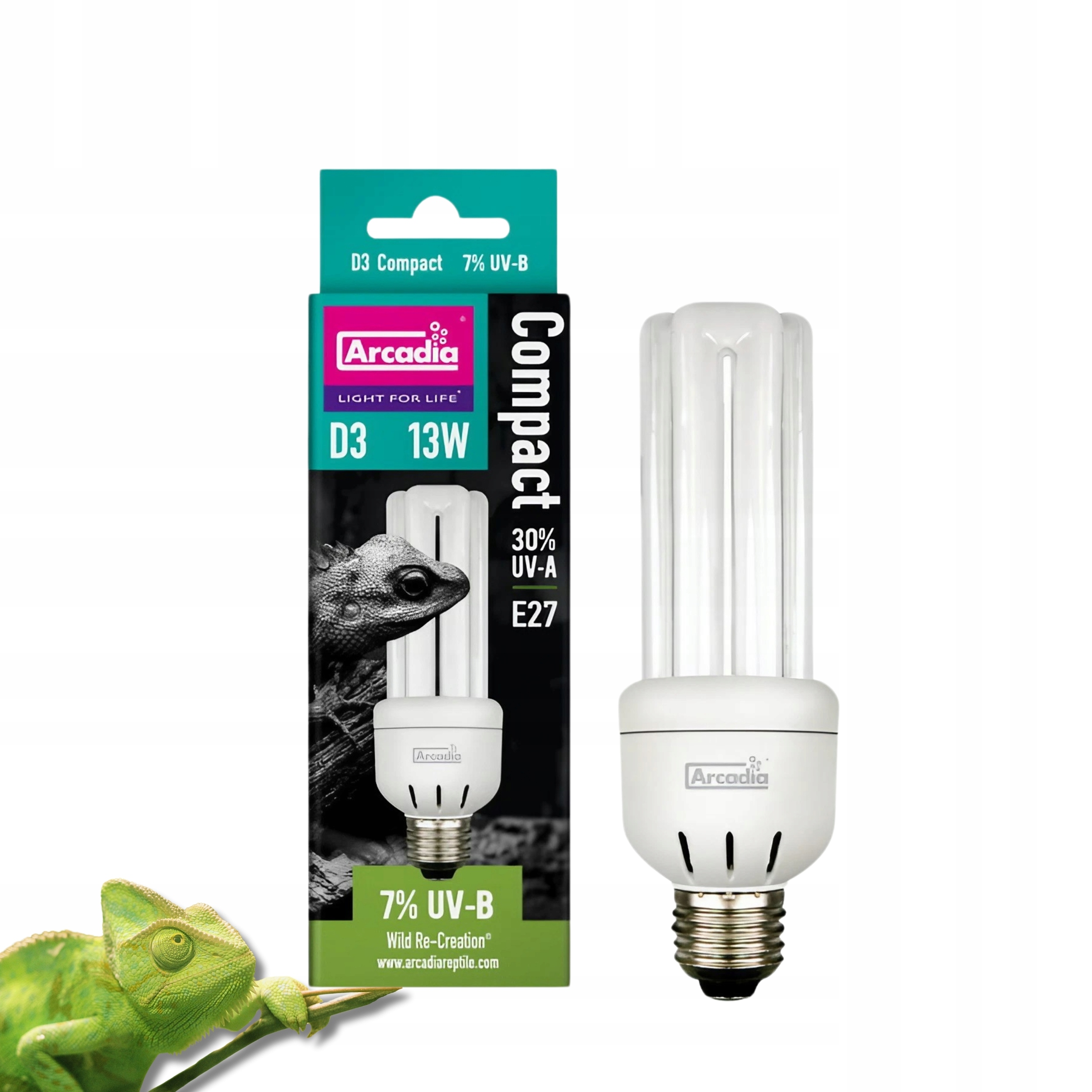 Levně Arcadia Kompaktní žárovka Mini Forest D3 (uvb 7%) 13W E27 do terária