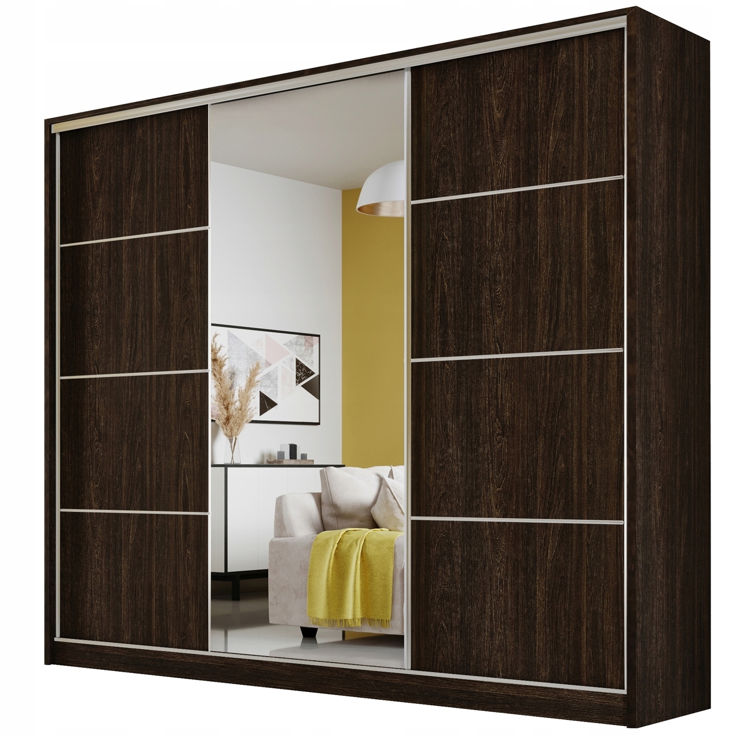 

Szafa przesuwna Meblo 4 250 Wenge garderoba lustro