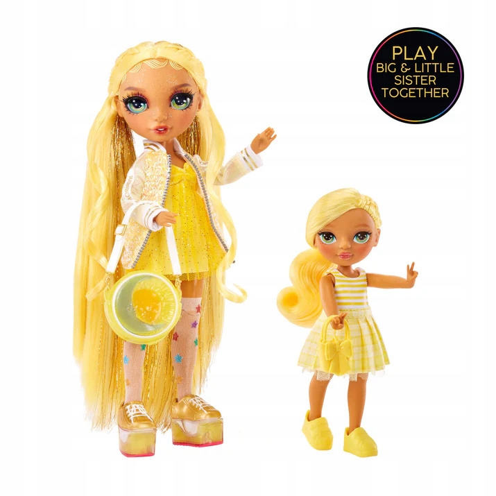 RAINBOW HIGH LITTLES Lalka DAISY MADISON + ZWIERZĄTKO Mała Ruchoma Lalka Kolor żółty