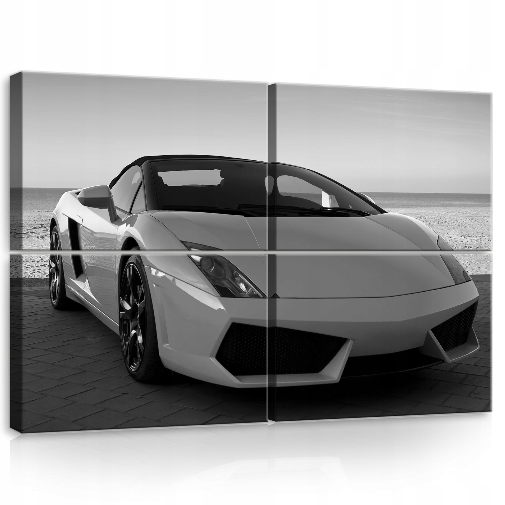 Modulární obraz 120x80 Lamborghini sportovní automobil černobílý minimalismus