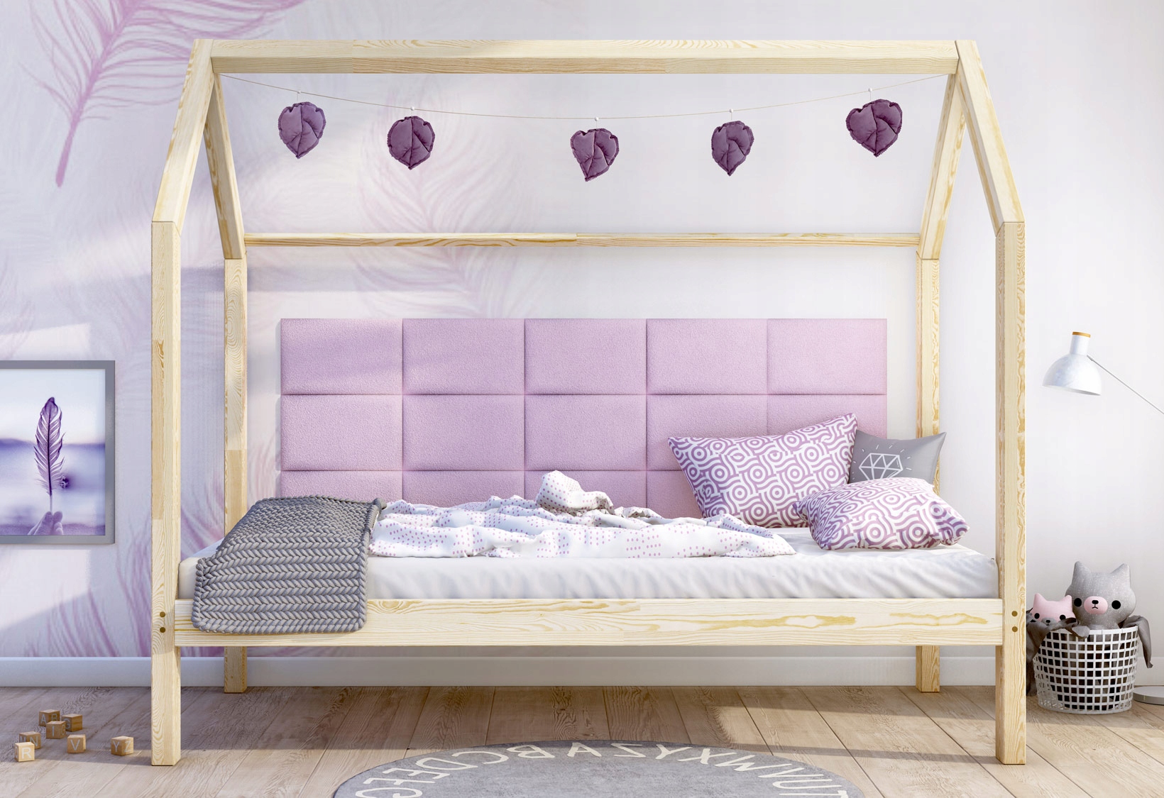 NALA łóżko domek dla dziecka bez barierek 80x160 Szerokość produktu 80 cm