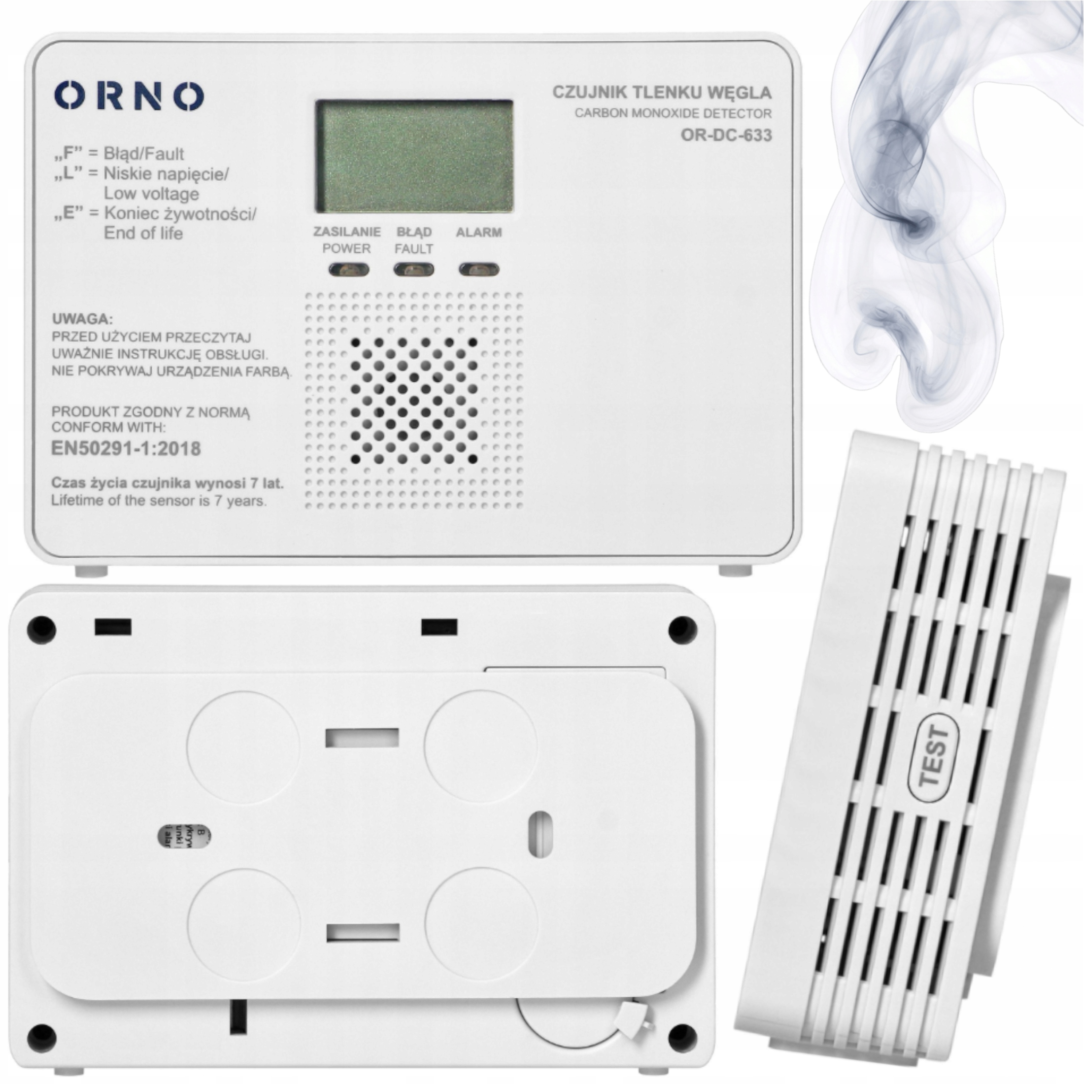 Detektor Detektor oxidu uhelnatého Bezdrátový Na Baterie S Životností 7 Let (co)