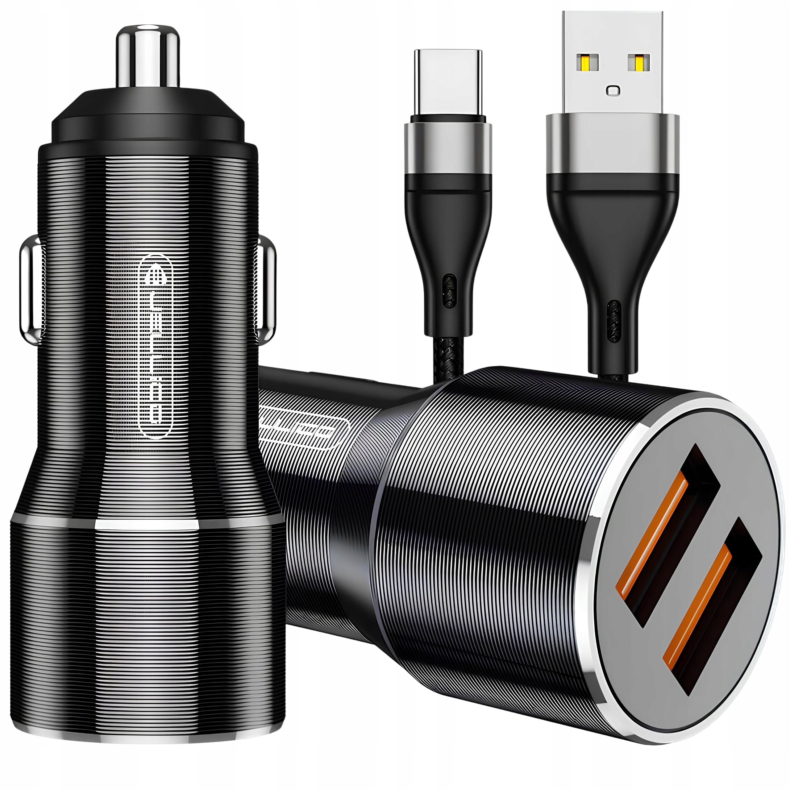 Mocna Szybka Ładowarka Samochodowa PD 36W 2x USB-C QC 3.0