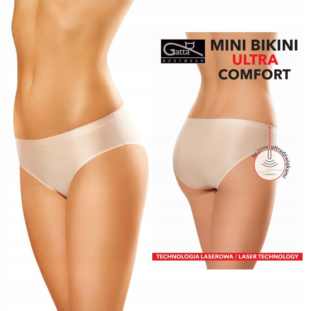 

Bezszwowe Figi Mini Bikini Ultra Gatta Beż r. XL