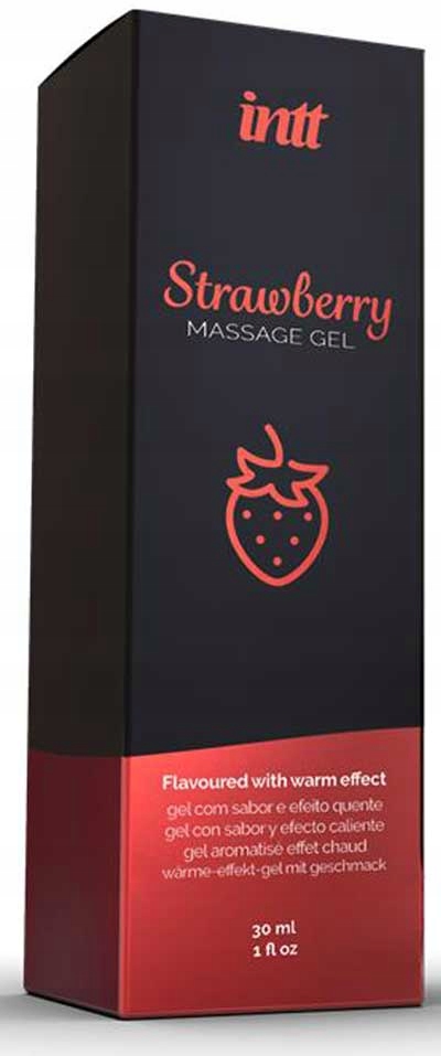 OLEJEK DO MASAŻU EROTYCZNEGO INTT STRAWBERRY 30 ML Stan opakowania oryginalne