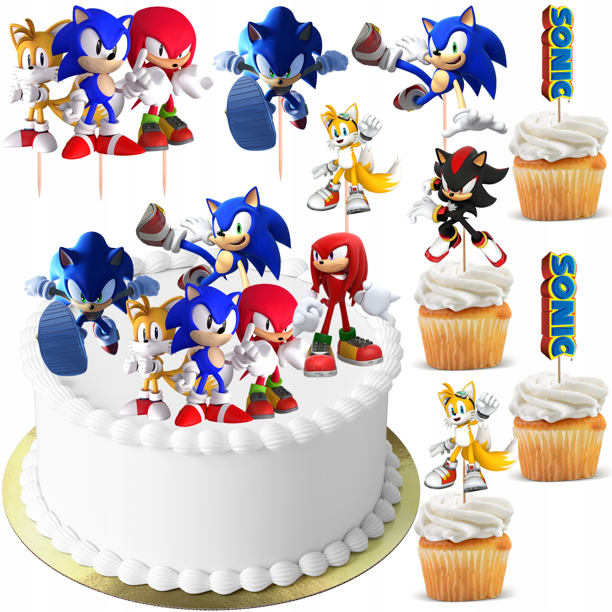 TOPPER SONIC NA TORT BABECZKI POSTACI 10 sztuk