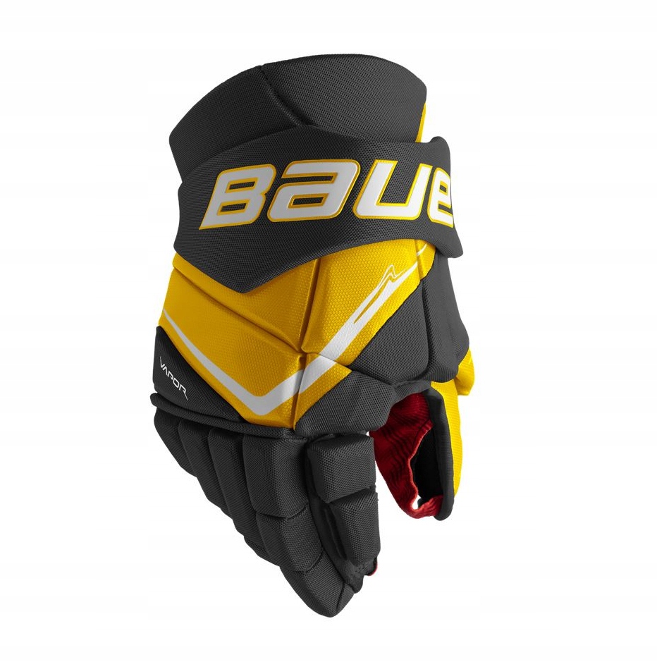 Bauer Hokejové rukavice Vapor Fly40 S25 Int, černá-žlutá, Intermediate, 12"