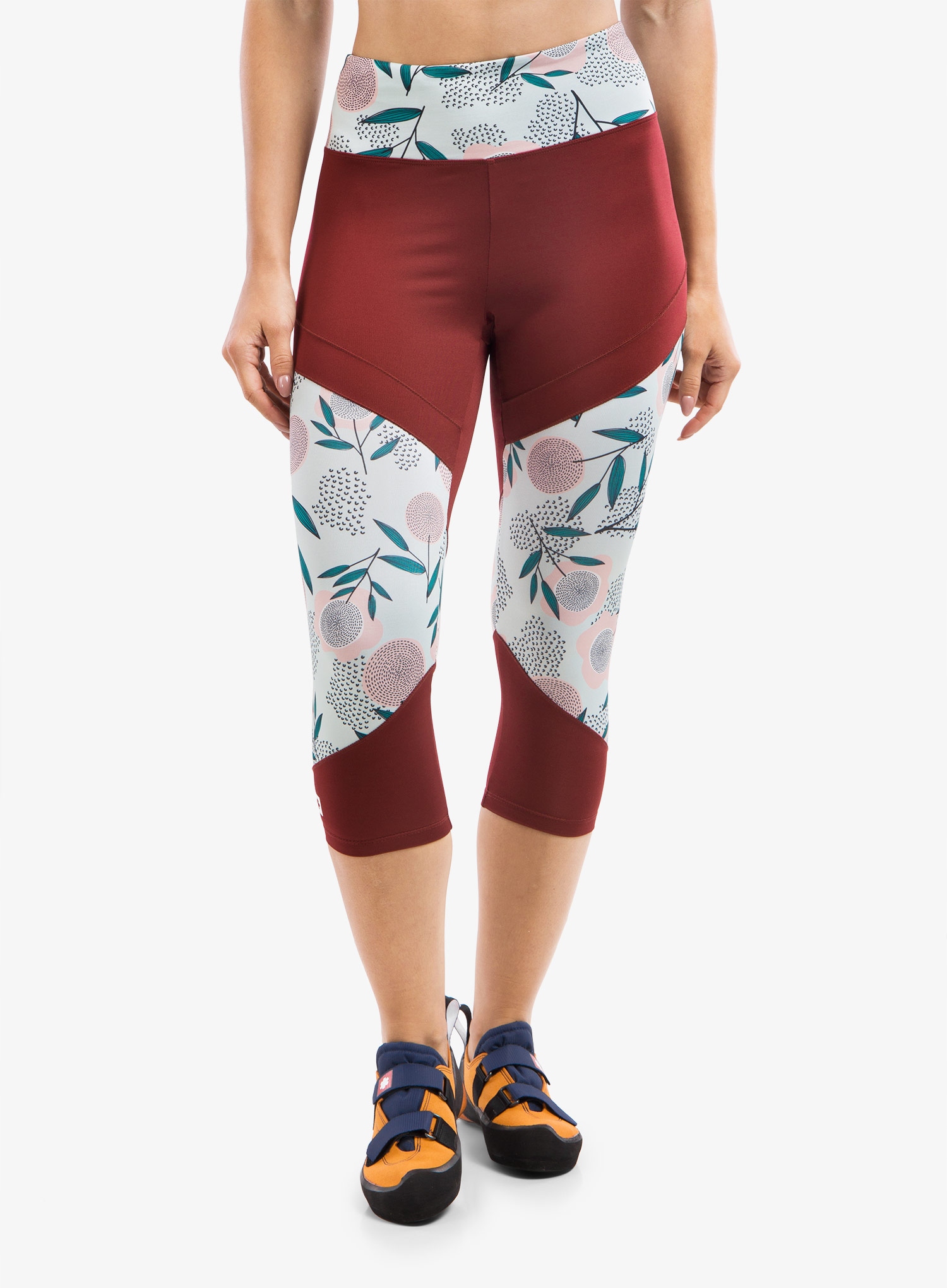 Dámské lezecké legíny Ocun Rhea 3/4 Leggings wine merlot S