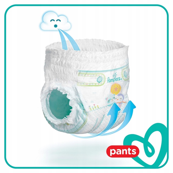PAMPERS PANTS ACTIVE BABY PIELUCHOMAJTKI ROZ. 4 9-15KG 164 SZT. Rozmiar Rozmiar 4