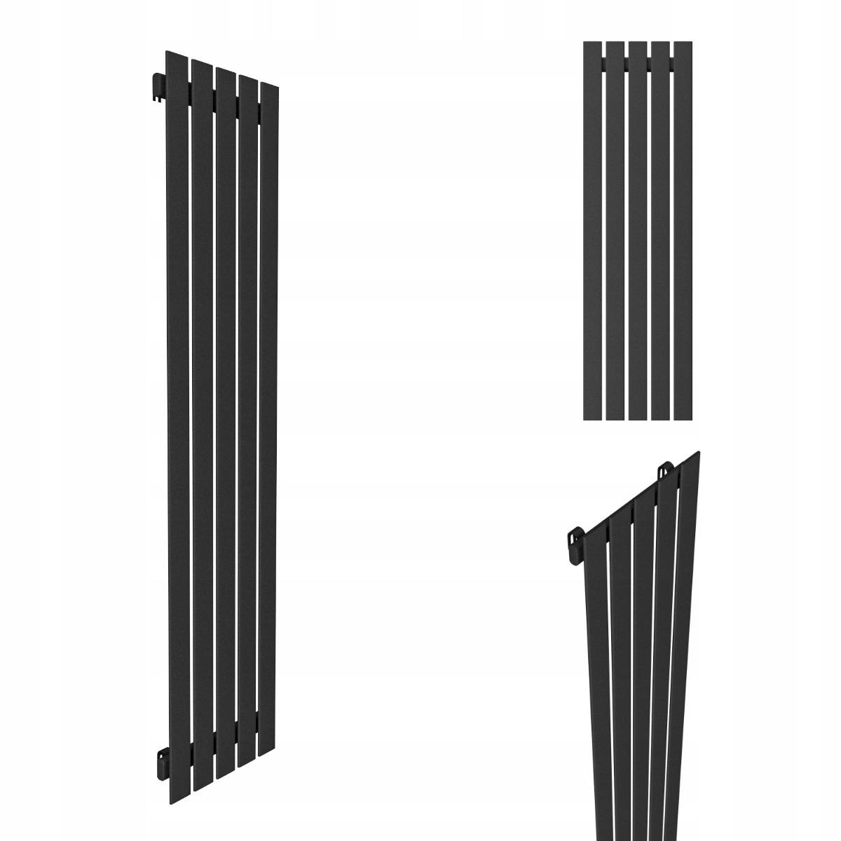 Dekorativní Vertikální RADIÁTOR-R5 1200/380 Černá Struktura
