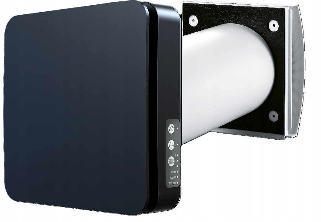 Vento inHome WiFi Blk – jednotka decentrální ventilace – Černá Přední Strana