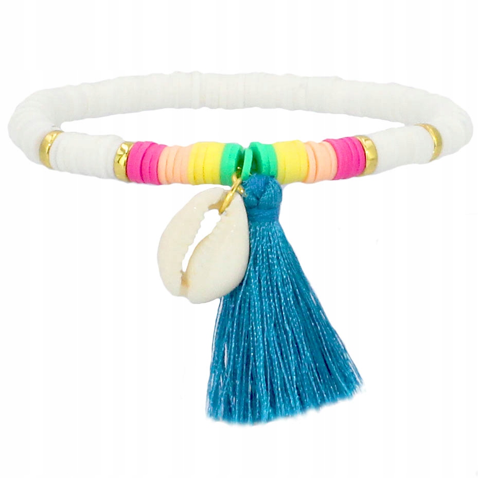 

Bransoletka Na Rękę Nogę Muszla Koraliki Boho Fimo