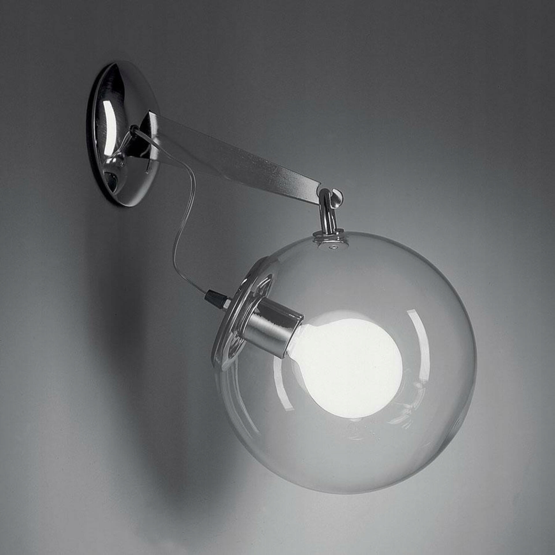 Artemide Miconos Parete nástenné svietidlo, chróm sklo, priemer 25 cm