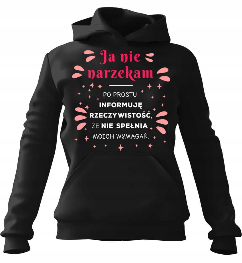 s kapucí mikina s Mikina I'm Not Complaint, černá, velikost XL
