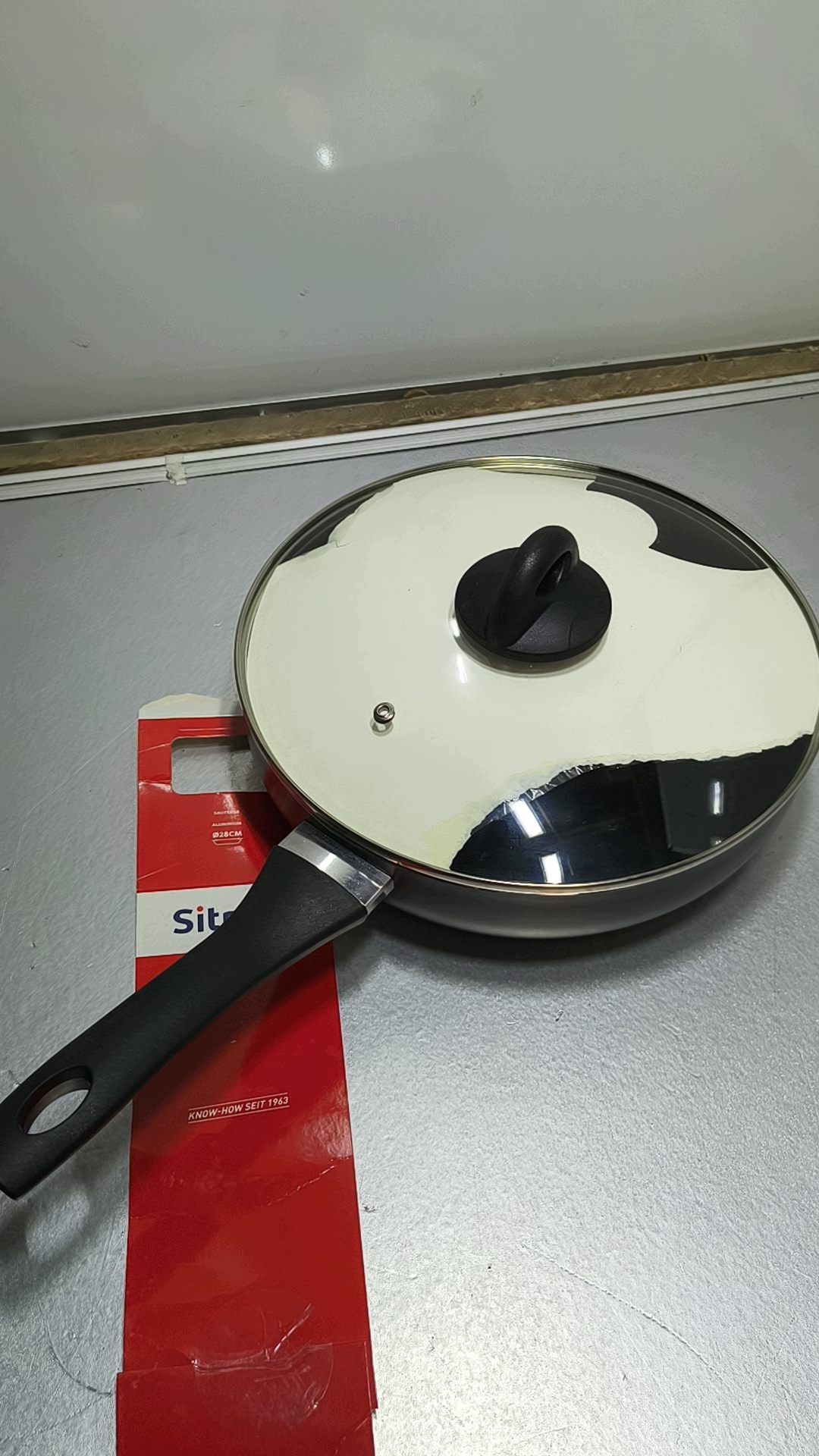 Sitram patelnia z pokrywką około 28 cm — zdjęcie 6