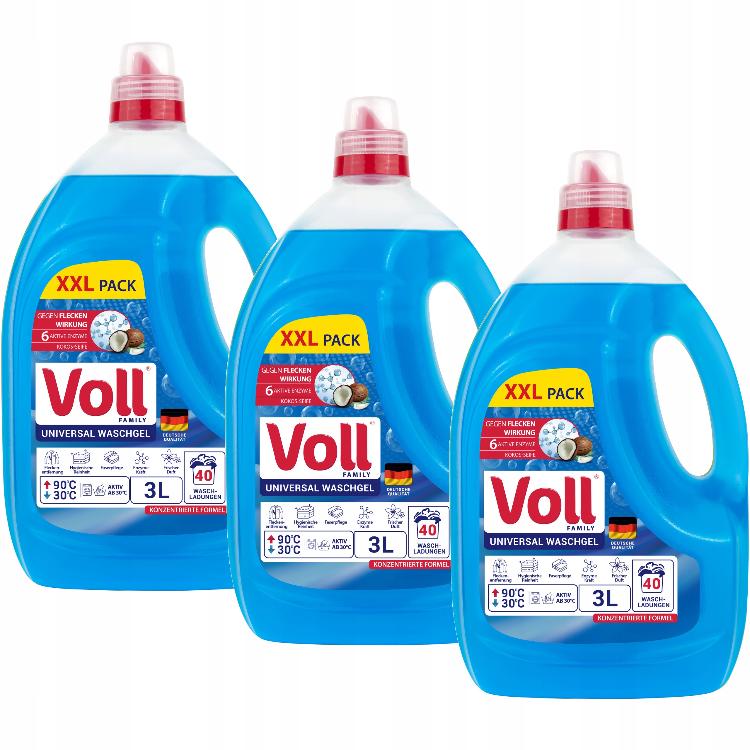 Levně 3x Gel na praní Voll Universal 40 praní 3 l