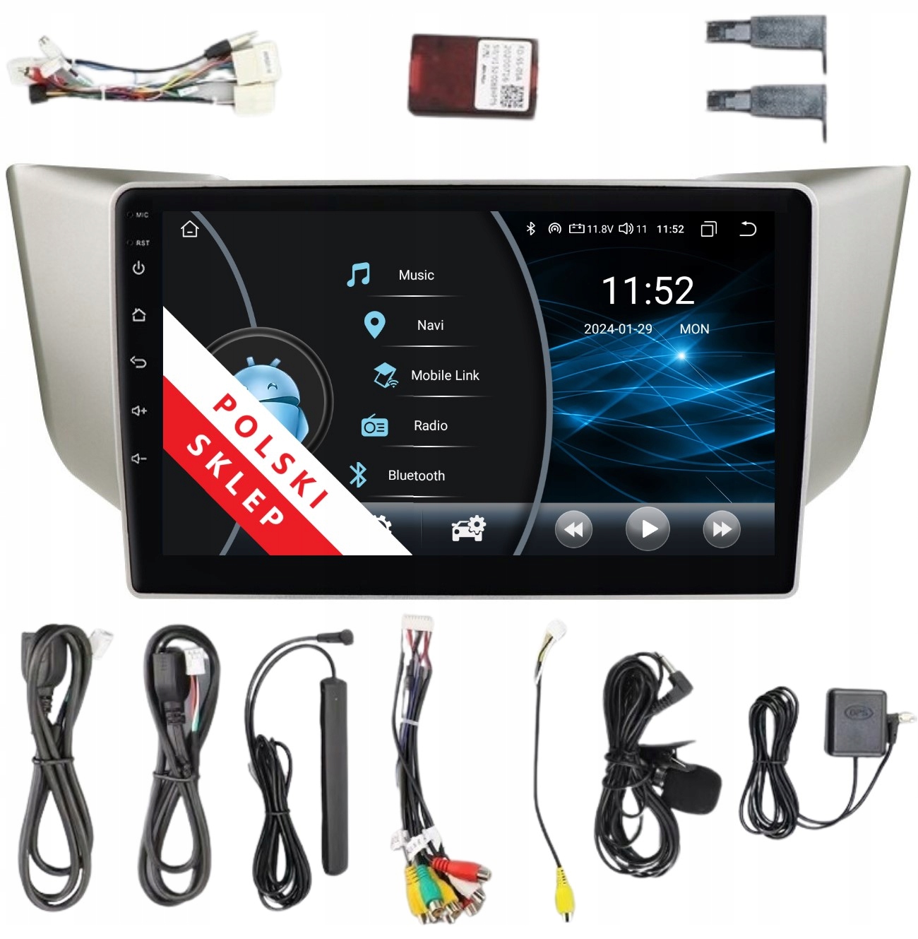Rádio 2DIN Navigace Android 13 Toyota Harrier 2/32 Gb Lte Dsp Carplay