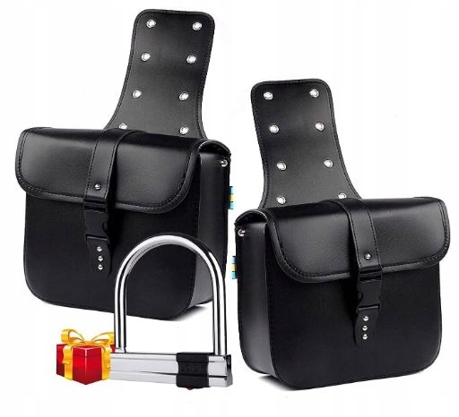 Krtopo Dvojice motocyklových sedlových brašn z Pu kůže