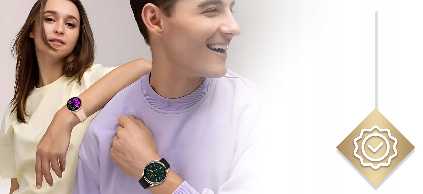 Smartwatch Zegarek Damski Wodooporny PL Menu Rozmowy Smart Watch 4 Paski Kształt koperty okrągła