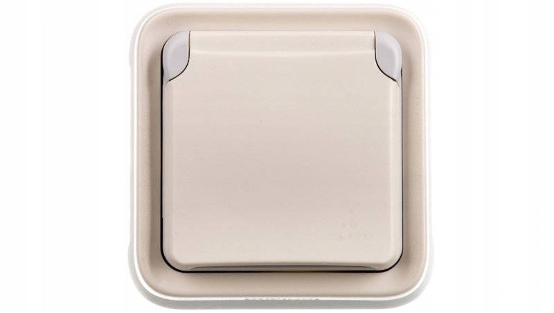 

PLEXO55 Gniazdo pojedyncze z/u 16A z klapką ecru/b