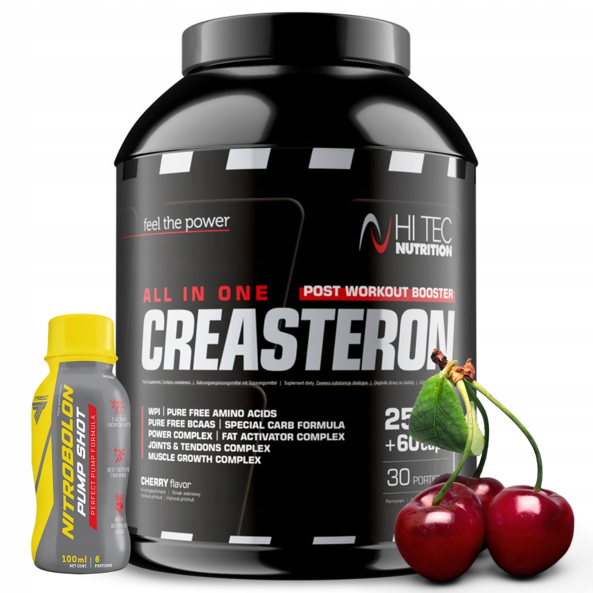 Hi Tec Creasteron 2640g+ 60k Bílkoviny Kreatin Potréninkovka Višeň