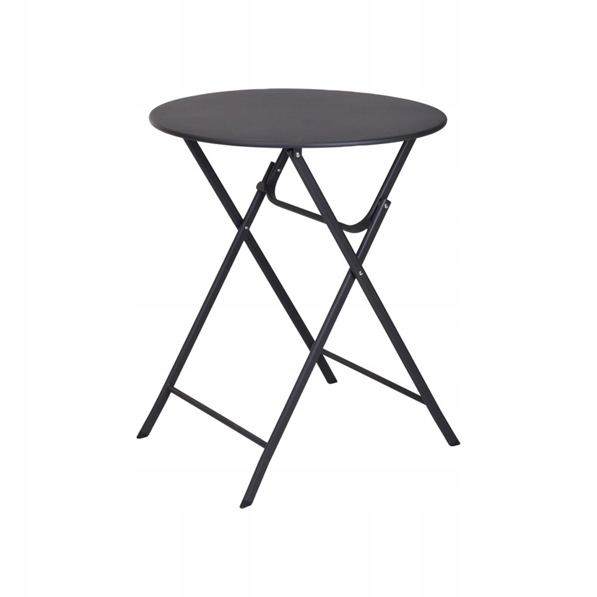 Skladací konferenčný stolík na balkón, terasu, čierny, 70 cm