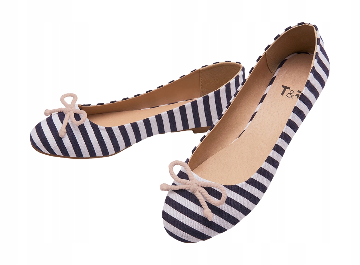 

Buty Baleriny Damskie kokardka Paski *39 U