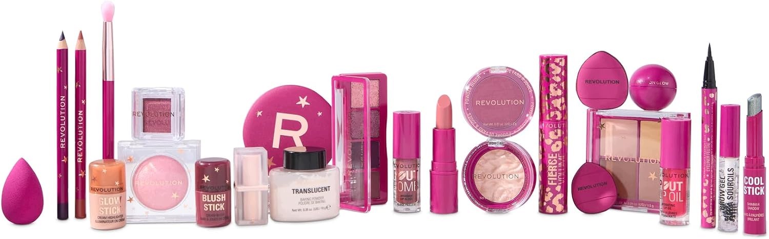 Адвент-календарь Revolution Makeup 2025, 24 средства для макияжа, 10 полноразмерных — фото 3