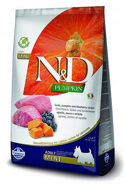 Farmina N&d Pumpkin Adult Mini Lamb z jagnięciną dla psów ras małych 7kg