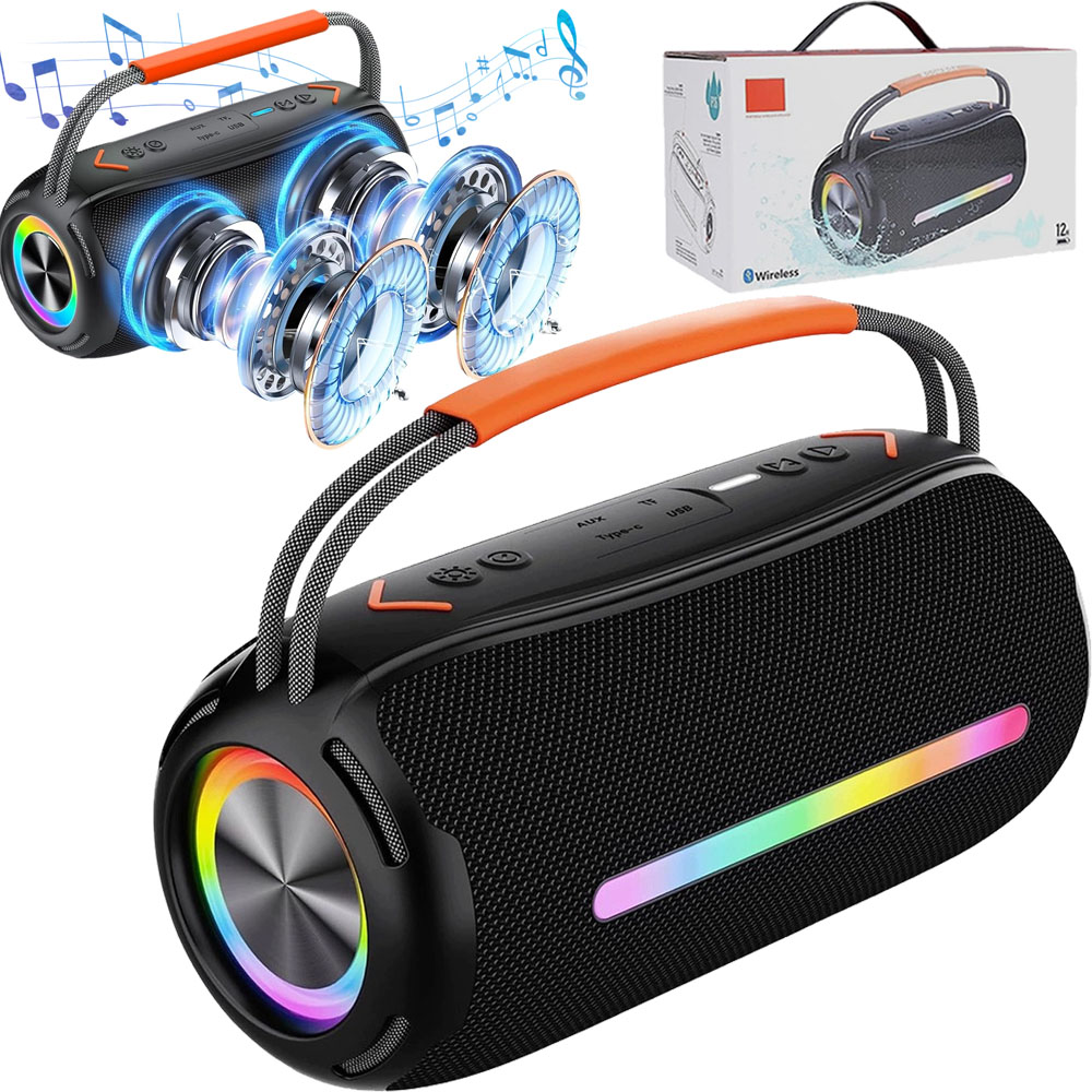 Bluetooth Reproduktor Usb Tf Aux Type-c Přenosný Bezdrátový Boombox Věž