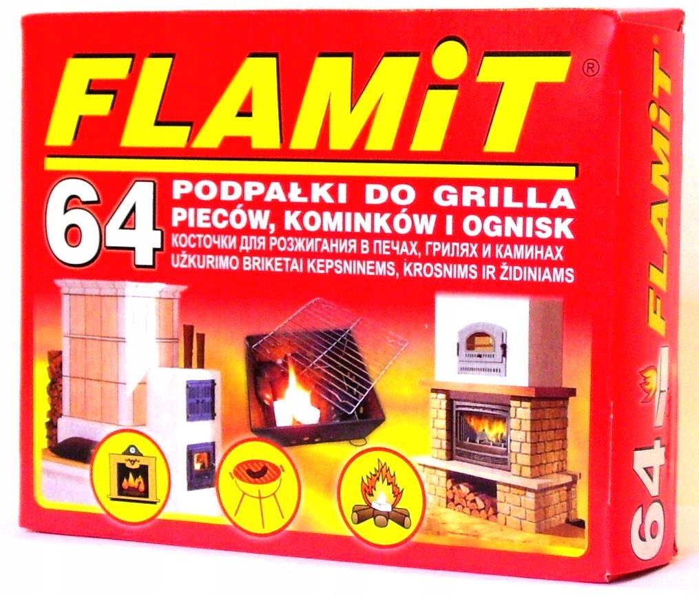 

Podpałka do Piecyków Kominków 64 Kostki Flamit
