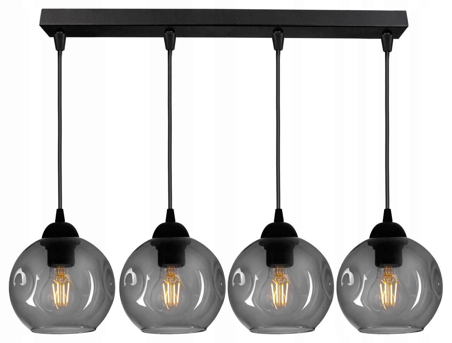 

Szklana Lampa Wisząca Sufitowa Żyrandol Kule Led