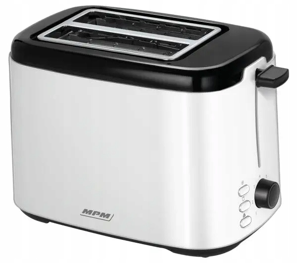 Toster dwuszczelinowy Mpm MTO-07 2 Tosty Grzanki 800W Biały