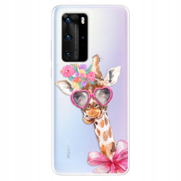 Silikonowe etui iSaprio Lady Giraffe do Huawei P40 Pro