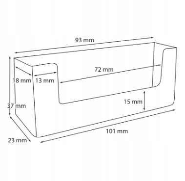 Stojak na wizytówki do powieszenia Marka inny