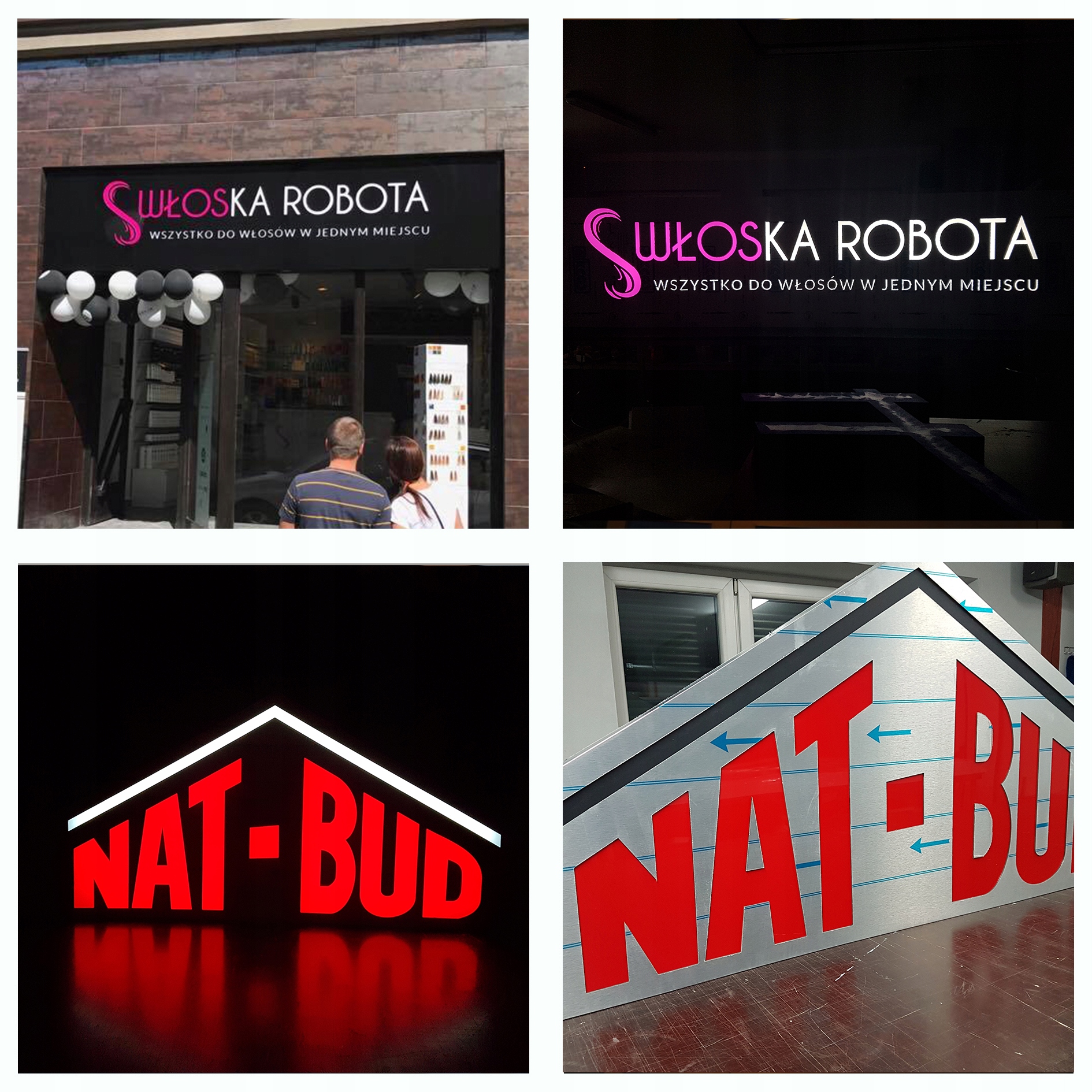 Kaseton z DIBONDU, Kaseton Reklamowy LED, DIBOND Rodzaj jednostronny