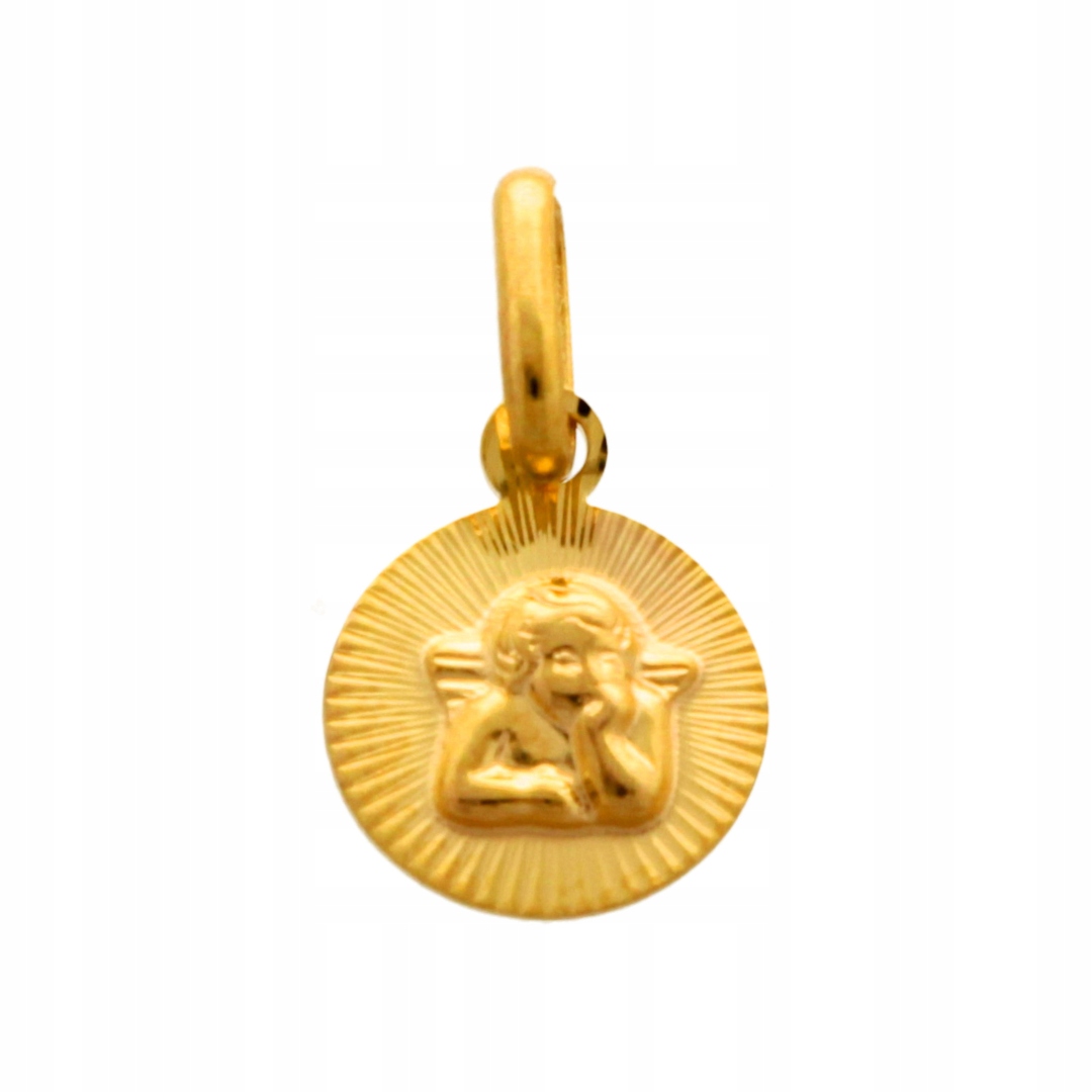 Złoty medalik aniołek w kółku - pr.333