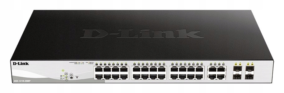 D-Link Prepínač DGS-1210-28MP 24GE PoE+ 4SFP