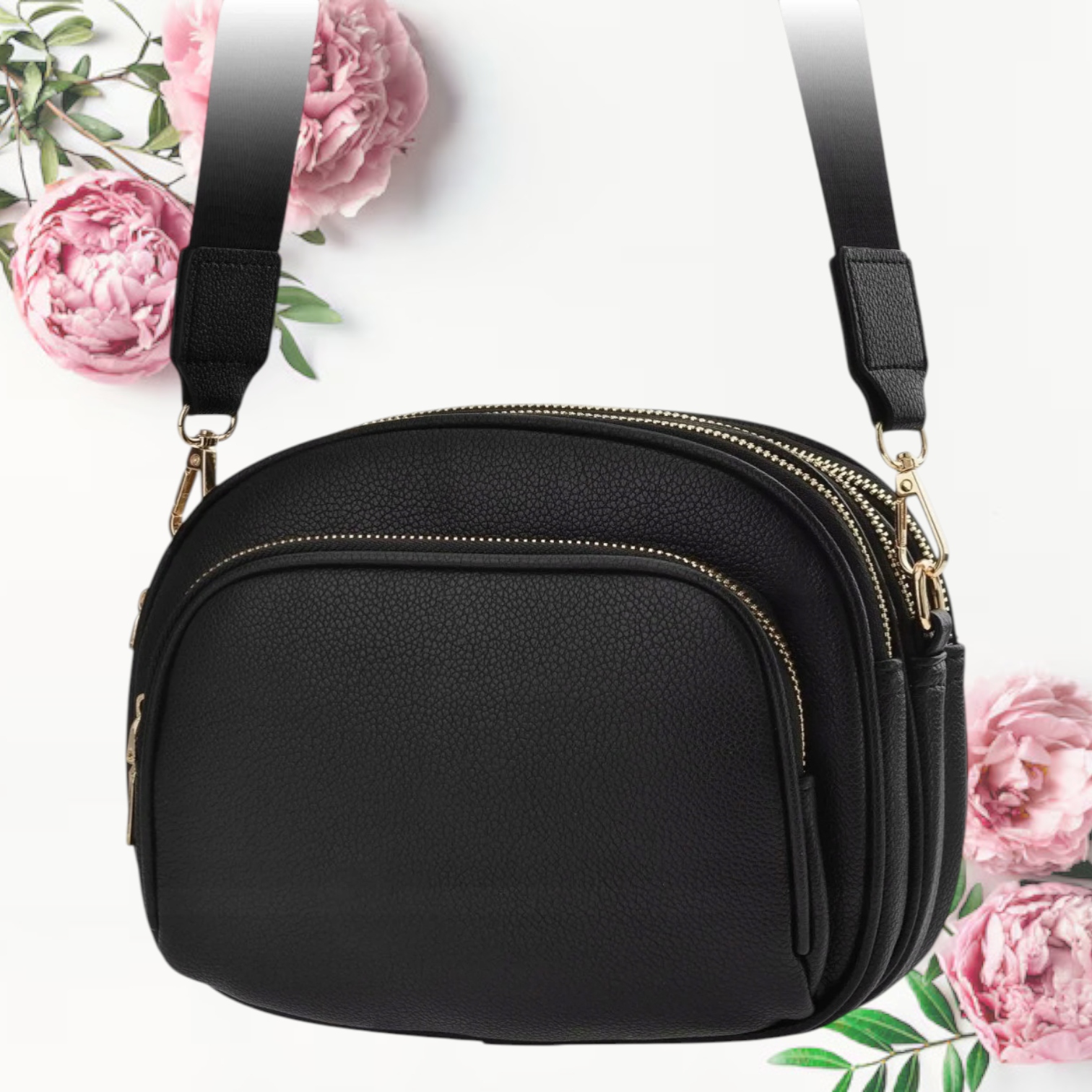 LISTONOSZKA TOREBKA DAMSKA MAŁY PIĘKNY KUFEREK 3 KOMORY