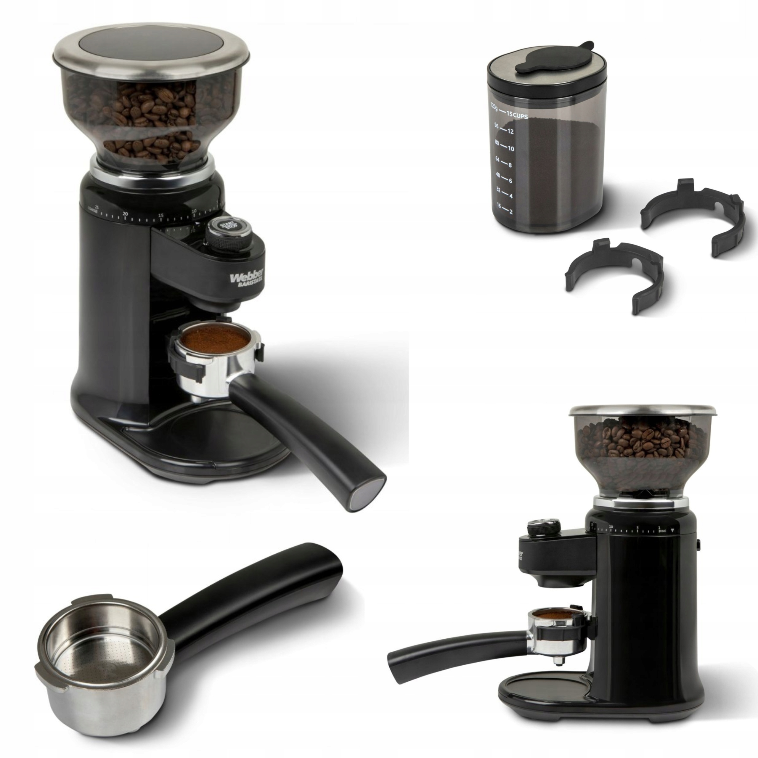 Elektryczny młynek Żarnowy do Kawy 180W Automatyczny z regulacją