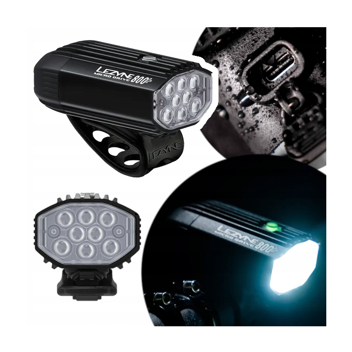 Lampa přední svítilna na kolo Lezyne 800 lm Usb C hliníková
