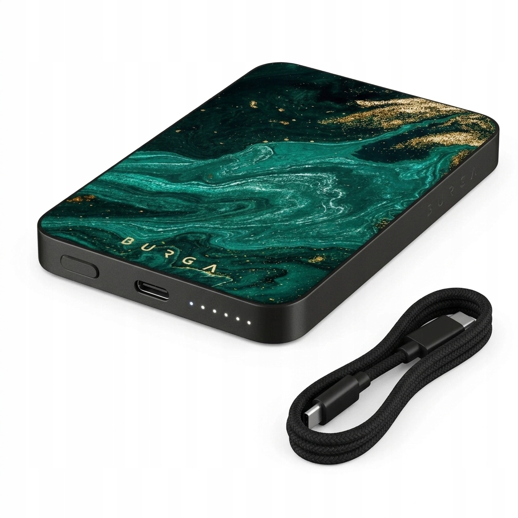 Indukčná powerbanka Burga pre MagSafe Qi Usb-c 5000 mAh kábel Usb-c Pd 20 W