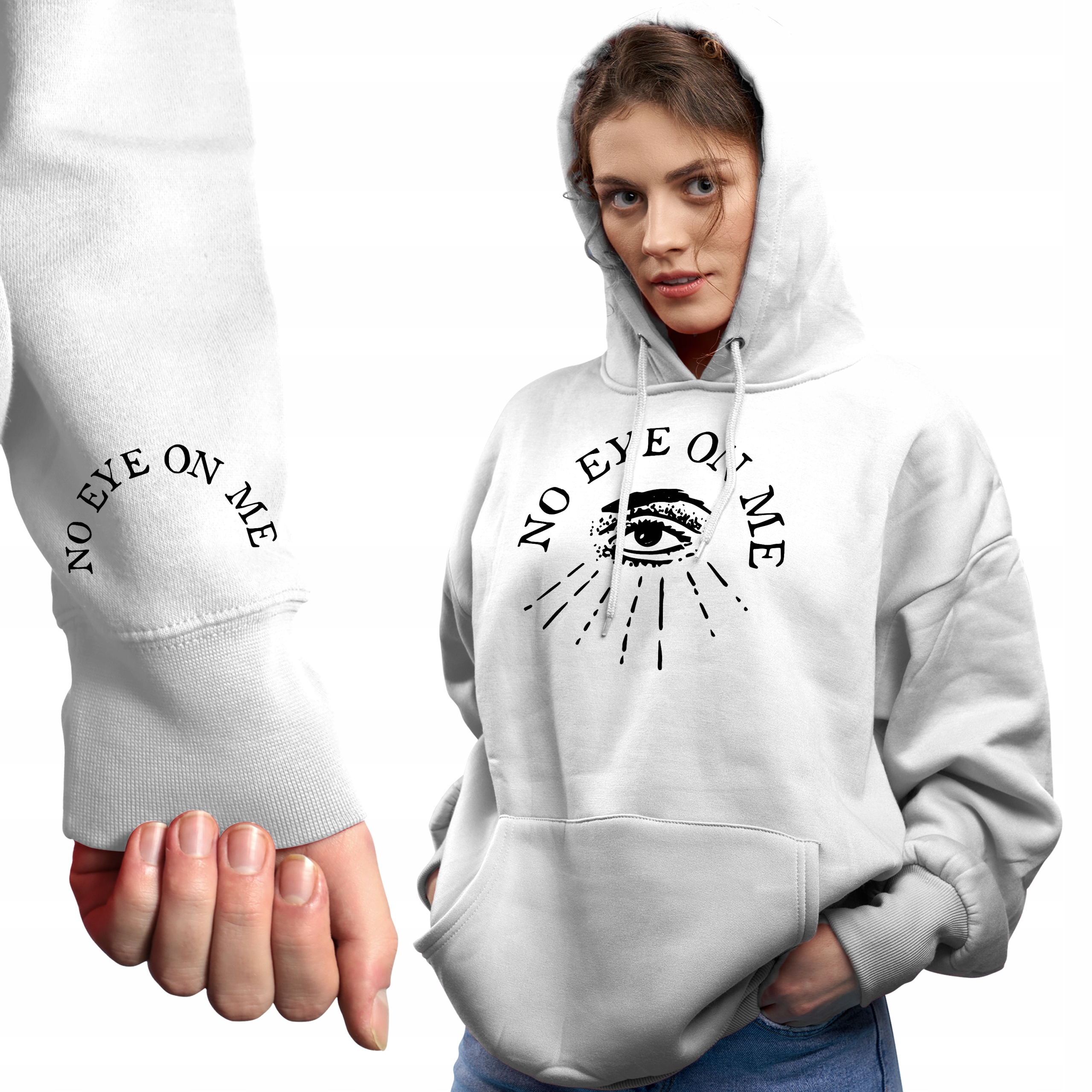 Módní Mikina Dámská s kapucí No Eye On Me Mnoho různých vzorů S