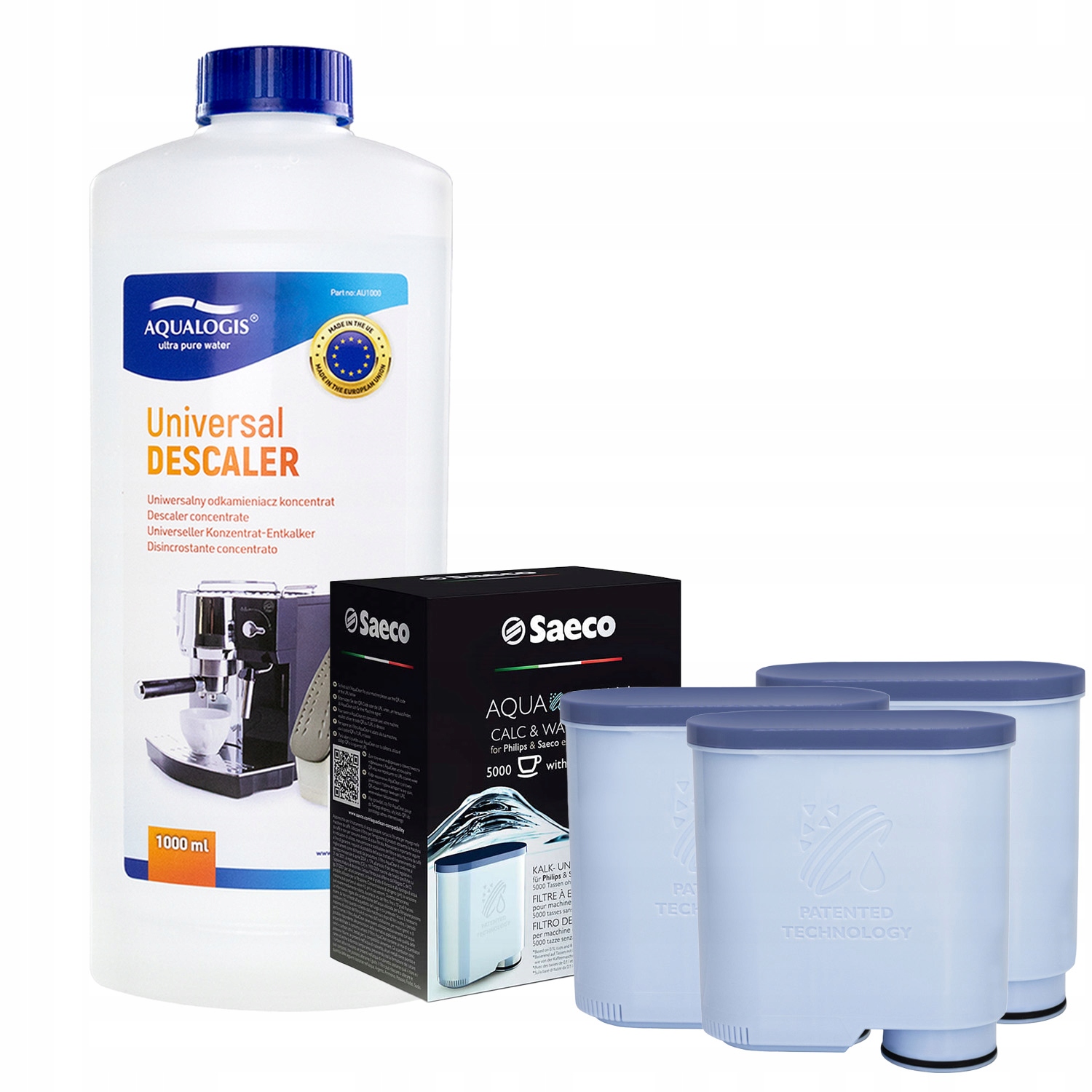 3x odvápňovač pro kávovar Saeco Aquaclean CA6903 univerzální odvápňovač 1L