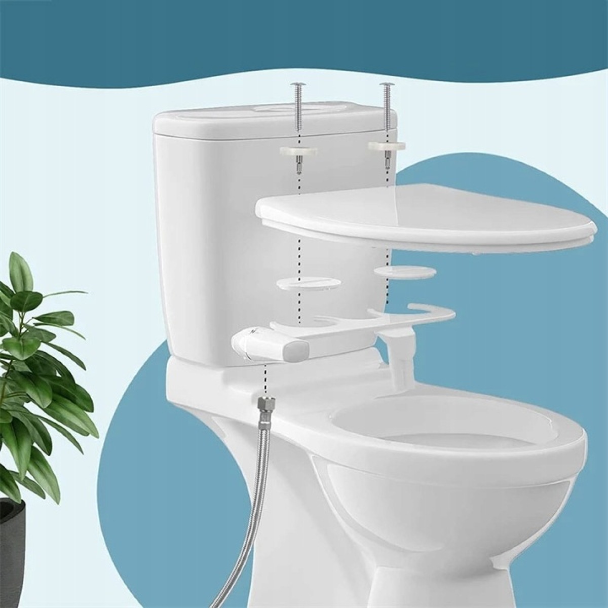 NAKŁADKA BIDETOWA NA SEDES MYJĄCA BIDET DYSZASAMOCZYSZCZĄCA SIĘ DYSZA 3/8 Linia 1