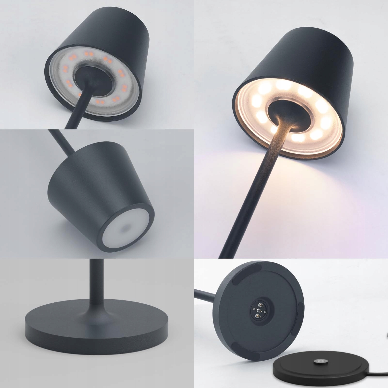 Lampa Stołowa LED Akumulatorowa Wodoodporna Mini USB 27.5cm IP54 K-BRIGHT — miniatura 2