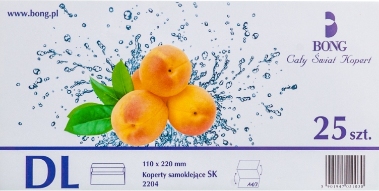 

Koperty samoklejące DL Sk białe