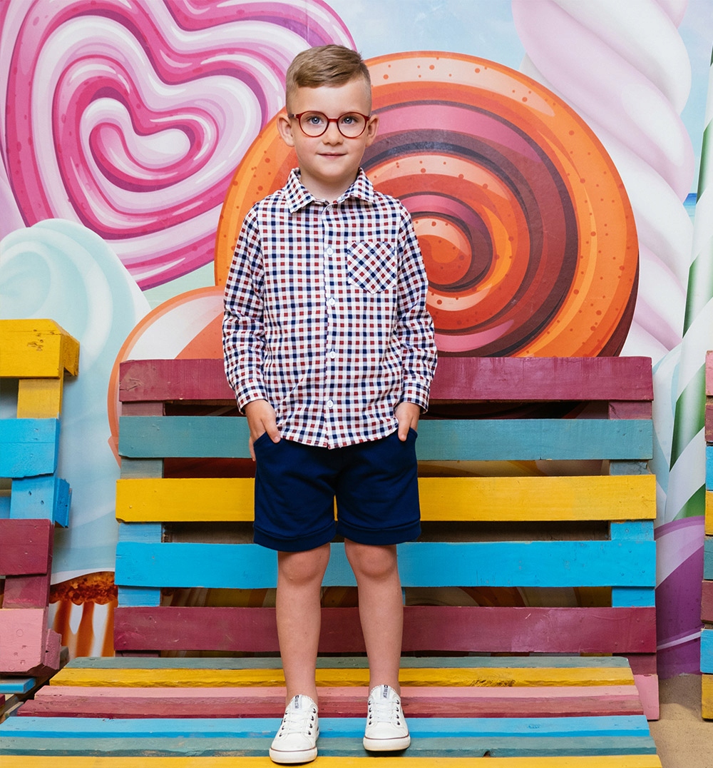 TuSzyte | Chłopięca koszula w kratkę, PL R..86 Rękaw długi rękaw