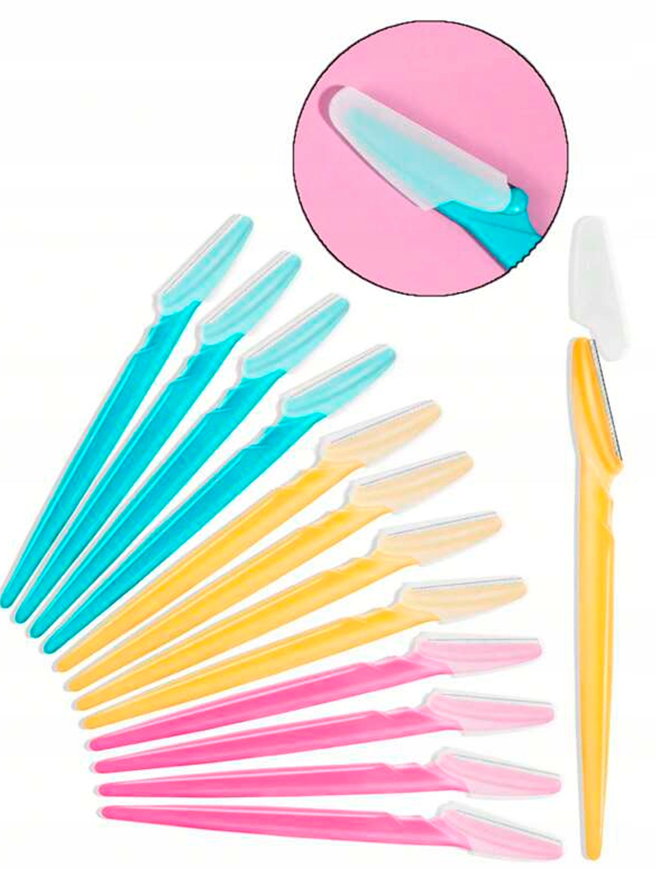 NOŻYK TRYMER BRZYTWA DO STYLIZACJI BRWI 12 SZT Stan opakowania oryginalne